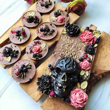 Chocolate Skull, Rip Birthday Party, Halloween Gift, 3 of 9