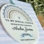 1st Holy Communion Blue Rainbow Keepsake Card, thumbnail 2 of 4