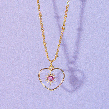 Shot Through The Heart And Birthstone Valentines Necklace, 4 of 9