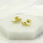 Sterling Silver And Gold Dove Wing Stud Earring Pack, thumbnail 2 of 4