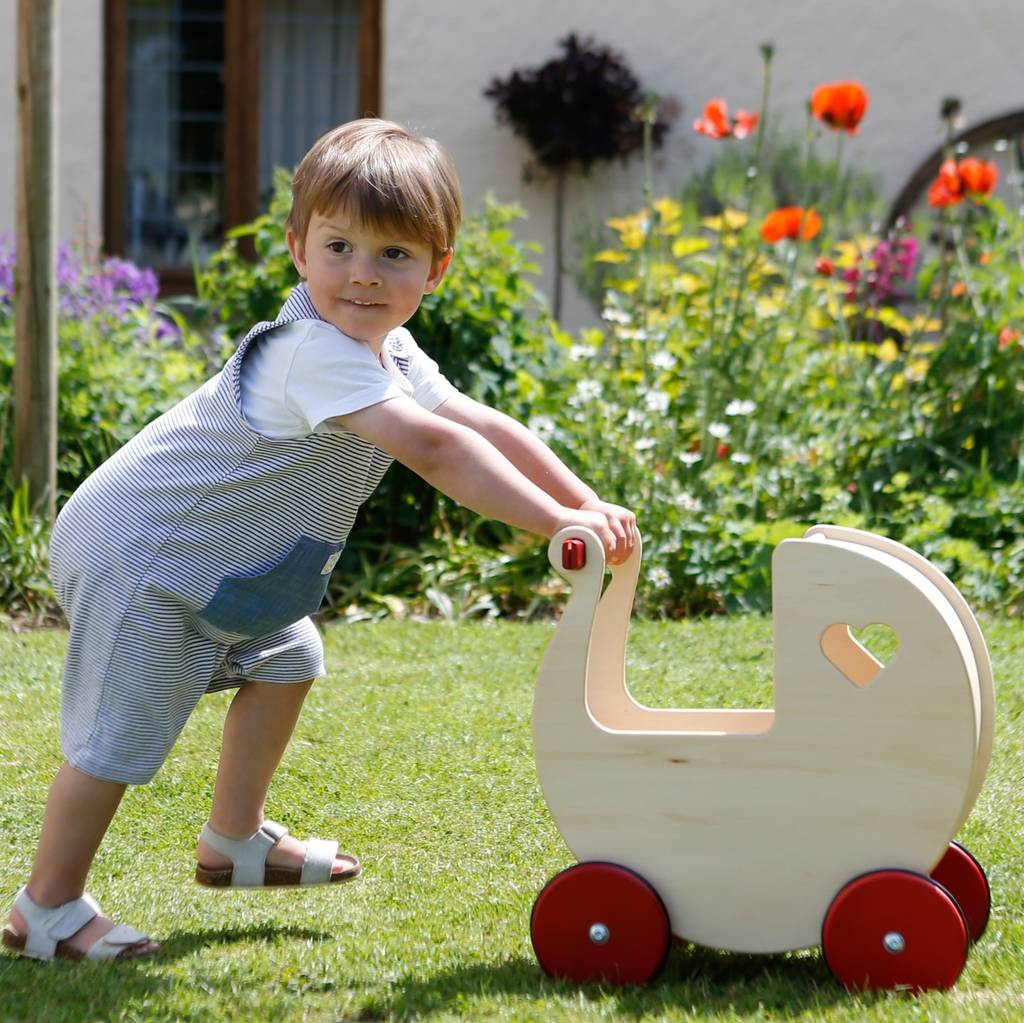 dolls wooden pram