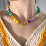 Multicolour Gemstone And Glass Bead Necklace, thumbnail 3 of 4
