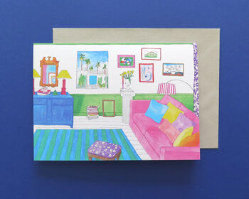 Colour Block Interior Greeting Card, 2 of 2