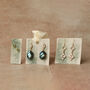 Pomegranate Red And Seafoam Earrings, thumbnail 6 of 11