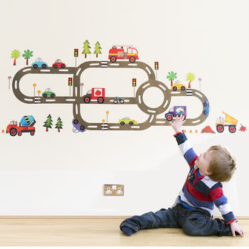 Personalised Children's Road Wall Sticker Pack, 2 of 7