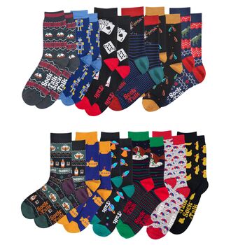 12 Day Christmas Advent Calendar Novelty Fun Bamboo Socks Mens, 2 of 3