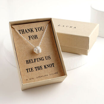 Thank You Knot Earrings. Bridesmaid Gift, 3 of 7