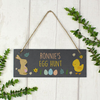 Personalised Easter Egg Hunt Slate Sign, 6 of 6