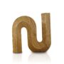 Travertine “S” Sculptural Decor, Natural Stone, thumbnail 2 of 2