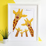 Personalised Giraffe Family Selfie Portrait Print, thumbnail 4 of 7