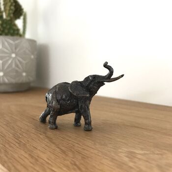 Miniature Bronze Elephant Sculpture 8th Anniversary, 7 of 12