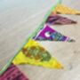 Upcycled Sari Flags, Handmade Bunting, Multicoloured, thumbnail 12 of 12