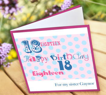 personalised 18th birthday card by amanda hancocks | notonthehighstreet.com