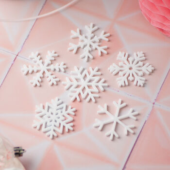 Snowflake Cake Charm Six Pack, 2 of 4