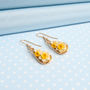 Hand Painted Daffodil Dropper Earrings, thumbnail 1 of 3