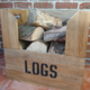 Personalised Vintage Style Large Log Crate, thumbnail 1 of 7