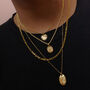 Venus Mini Art Deco Gold Plated Necklace, thumbnail 3 of 8