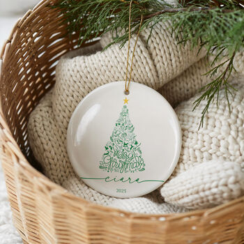 Personalised Family Christmas Tree Bauble, 7 of 10