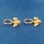 Sweet As Honey Bee Hoop Earrings, 18 K Gold, thumbnail 3 of 7