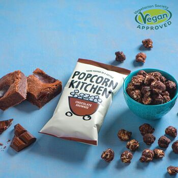 Vegan Chocolate Brownie Popcorn Sharing Bag 100g X Six, 2 of 2