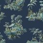 Vintage Oriental Wallpaper Navy, thumbnail 1 of 2