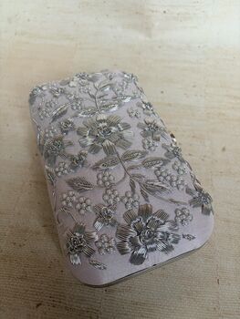 Handcrafted Raw Silk Pink Clutch Bag, 9 of 9