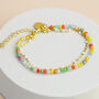 Double Layered Colourful Bead Bracelet, thumbnail 1 of 3