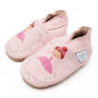 Dotty Fish Fairy Ballerina Soft Leather Baby Shoes With Barefoot Soles, thumbnail 5 of 8