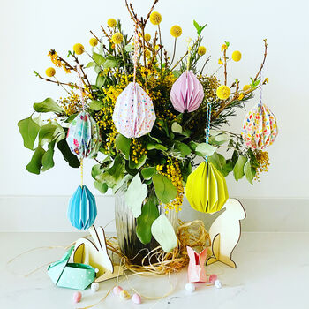 Fold Your Own Origami Easter Egg Hanging Decorations, 2 of 7