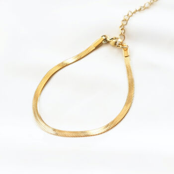 Gold Plated Snake Chain Bracelet Waterproof, 2 of 4