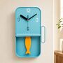Sardine Clocks With Swinging Pendulum Choice Of Colours, thumbnail 3 of 6