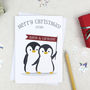 Xmas Penguin Pair Personalised Christmas Card, thumbnail 2 of 3
