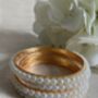 Indian Gold Plated Pearl Bangle Set Two.Eight, thumbnail 1 of 3
