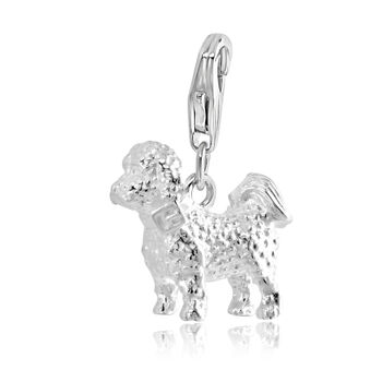 Bichon Charm Sterling Silver, 8 of 12