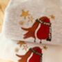 Rufus The Christmas Robin Embroidered Jumper, thumbnail 4 of 7