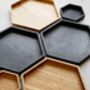 Wooden Oak Hexagon Tray, thumbnail 1 of 2