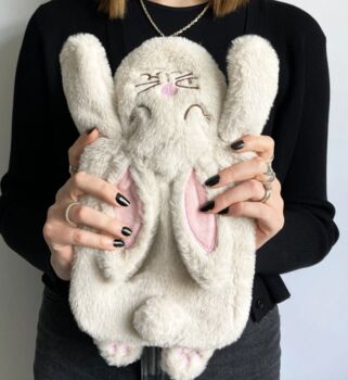 Personalised Bunny Rabbit Hot Water Bottle, 2 of 4