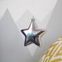 Iridescent 3D Effect Light Up Star Decoration, thumbnail 7 of 10