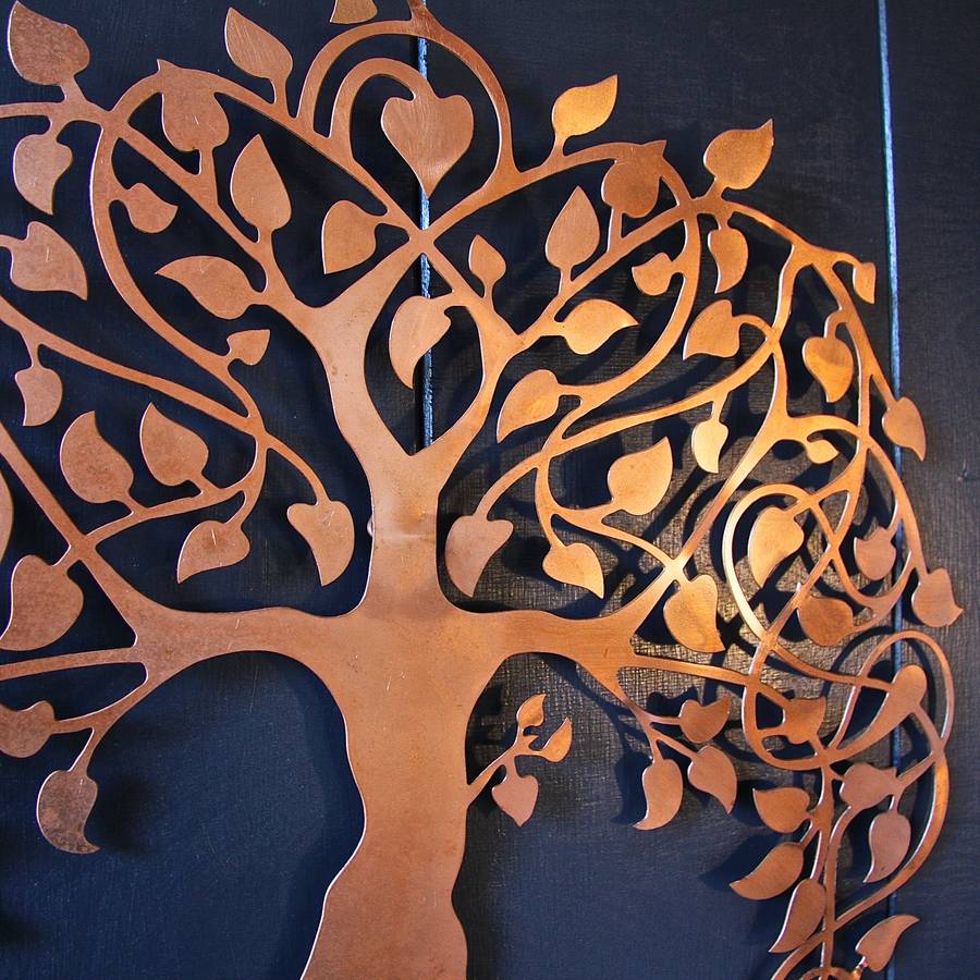 copper tree of life wall art by london garden trading ...