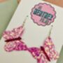Butterfly Glitter Resin Earrings / Woodland Jewellery / Nature Lover Statement Gift, thumbnail 7 of 7