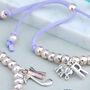 Personalised Suede Friendship Charm Bracelet, thumbnail 9 of 12