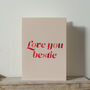'Love You Bestie' Greetings Card, thumbnail 4 of 9
