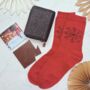 Black Glitter Purse, Festive Socks And Chocolate Christmas Gift For Her With Optional Christmas Tree Candle, thumbnail 6 of 9