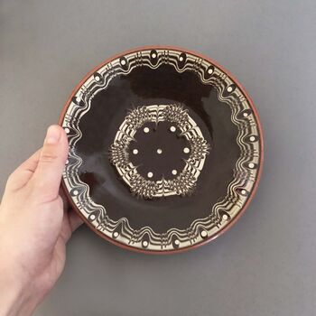 Troyan Ceramic Side Plate In Coffee Colour, 7 of 8