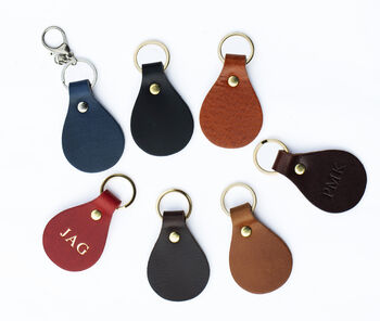 Handmade Leather Belt And Matching Keyring Mens Gift Made In The UK, 3 of 11