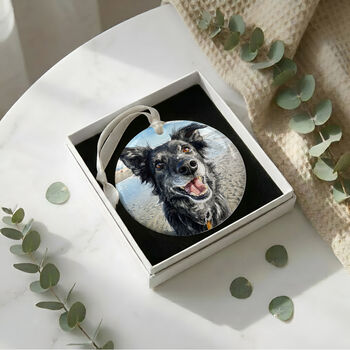 Father's Day Ceramic Photo With Message On Back From Fur Baby, 7 of 9