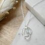 Aquamarine Sterling Silver Drop Necklace, thumbnail 1 of 4