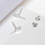 Sterling Silver Thunder Bolt Studs, thumbnail 1 of 5