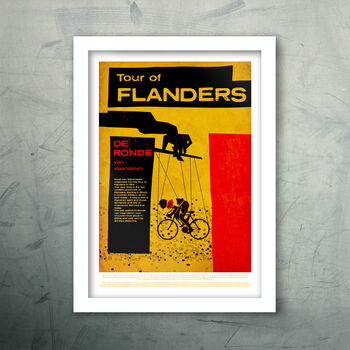 De Ronde Tour Of Flanders Puppeteer Cycling Poster, 2 of 4