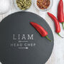 Personalised Mens Round Slate Serving Board, thumbnail 1 of 4